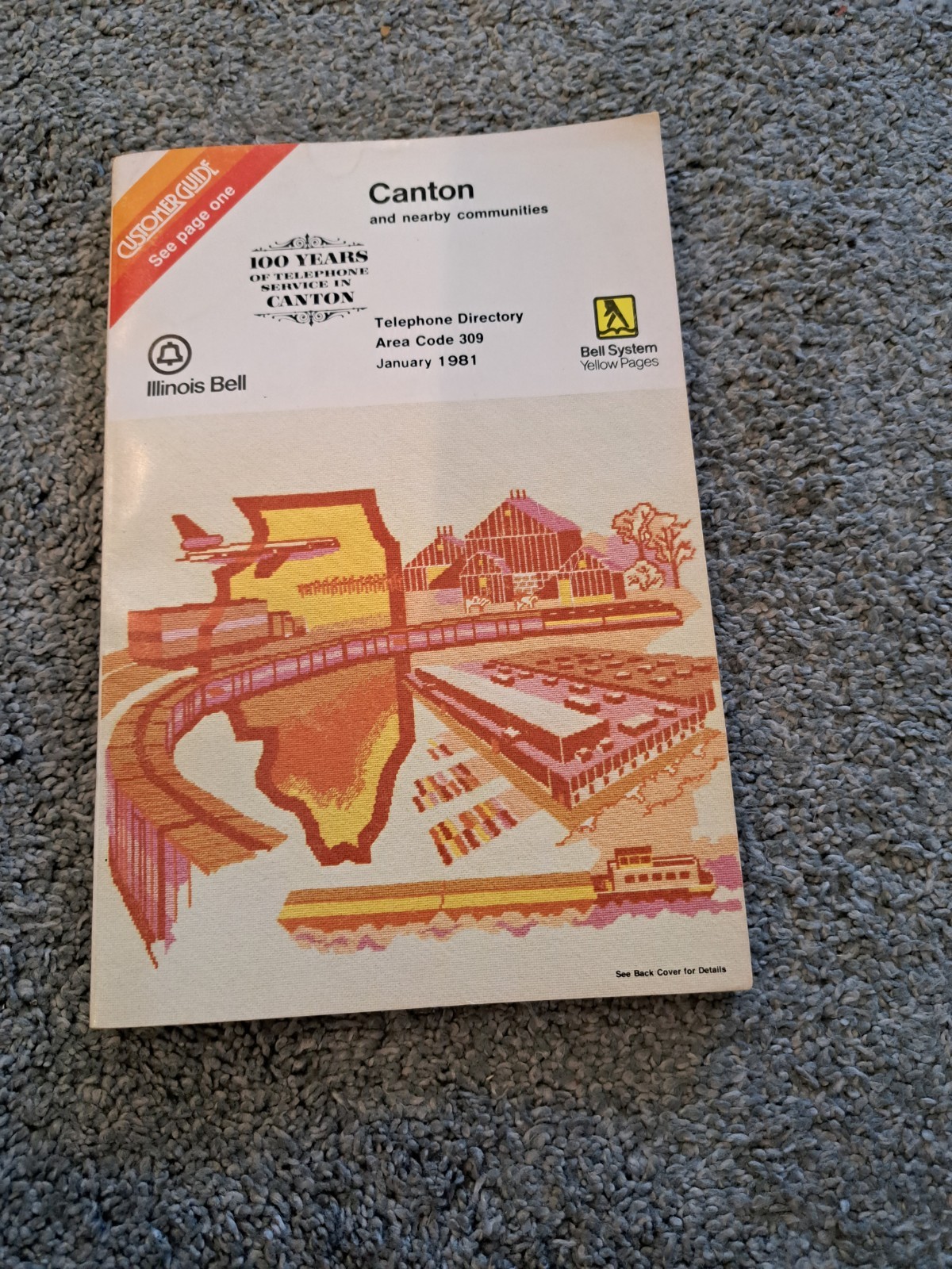 January 1981 Canton Illinois Telephone Directory Book