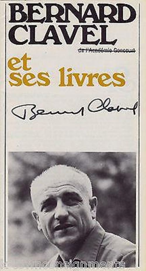 Bernard Clavel French Humanist Night Worker Author Autograph Signed Brochure