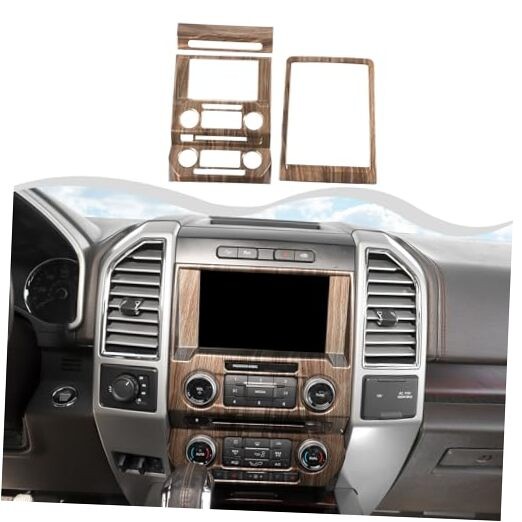 3Pcs Interior Trim Kit Fit for F150 2015-2020, Central Control Navigation 
