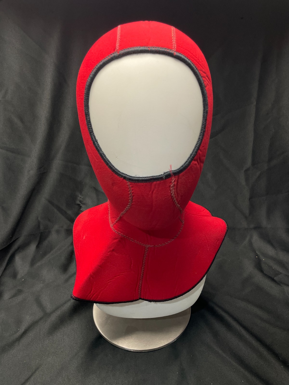 Vintage Red Neoprene Dive Hood XL Scuba Snorkel Wetsuit Hood Cold Water