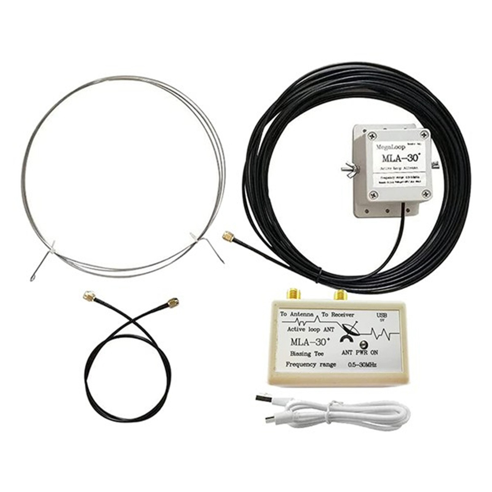 -30+ Plus 0.5-30MHz  Active Receive Antenna SDR Loop Antenna Low Noise7487