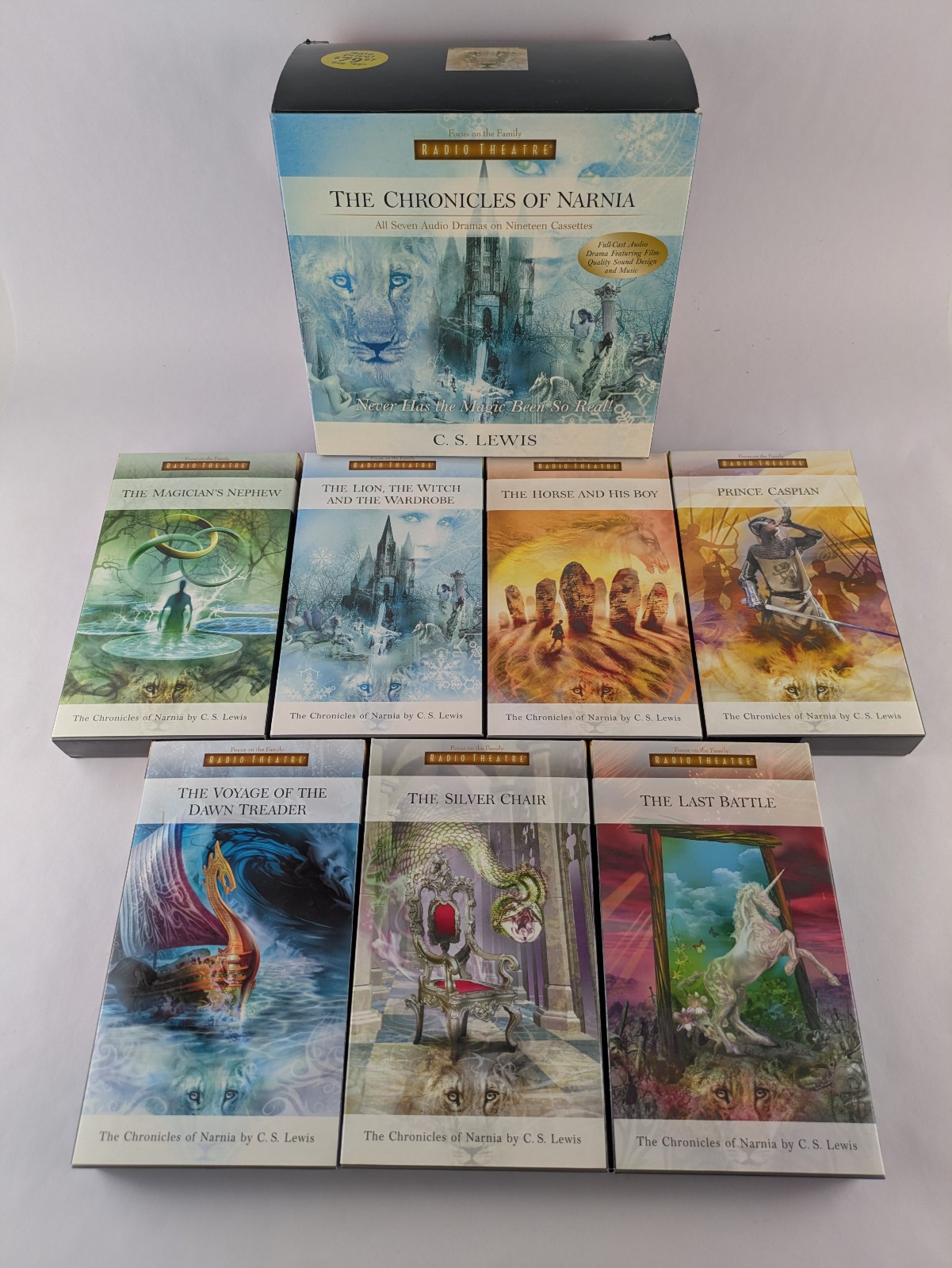 The Chronicles Of Narnia 7 Audio Dramas 19 Cassette Tape Set CS Lewis Audiobook