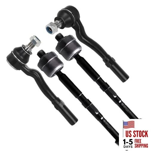  4pcs Front Suspension Kit Inner Outer Tie Rod End Fit 2006 For Benz CLS500 