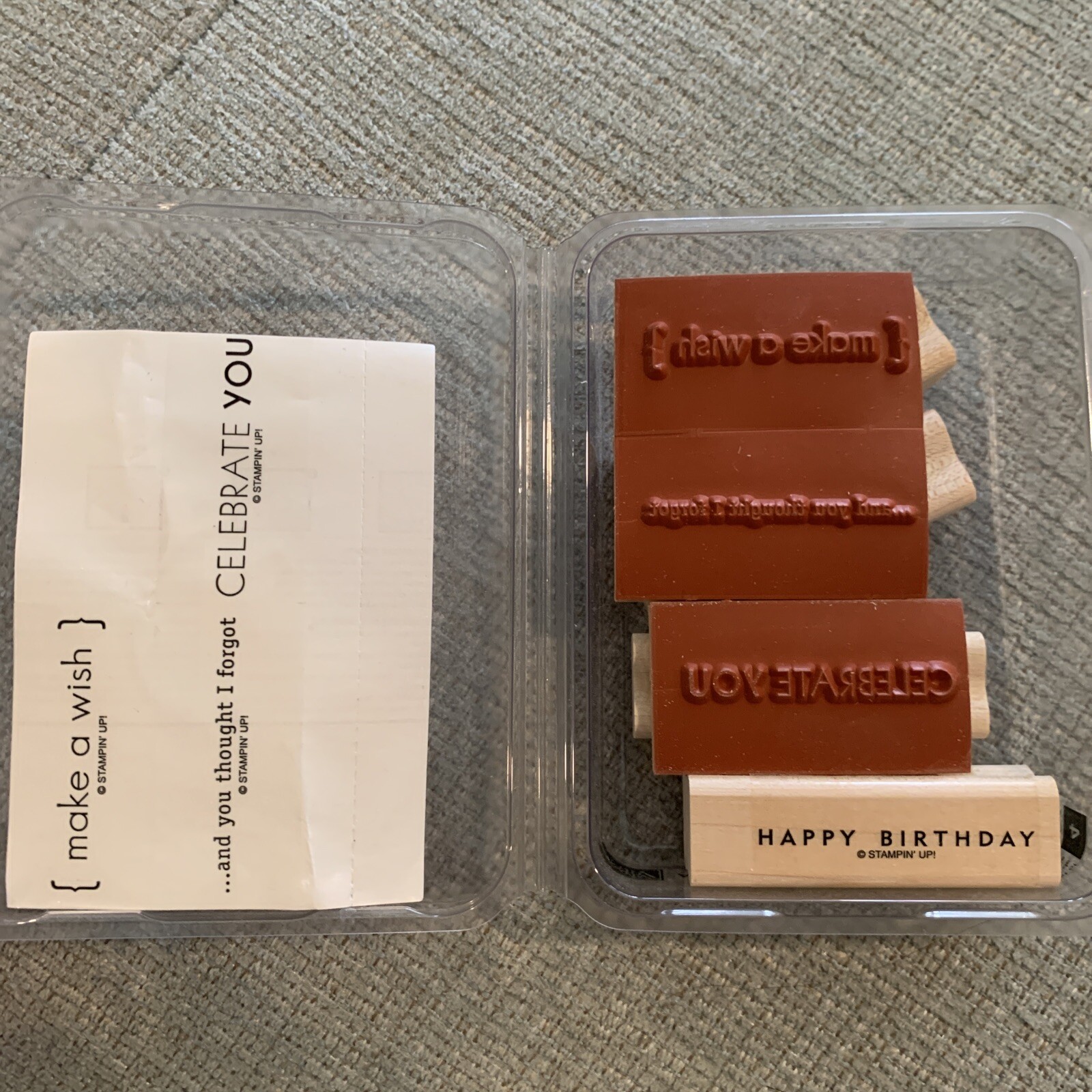 Stampin Up! "A Little Birthday Cheer" Stamp Set of 4 Birthday