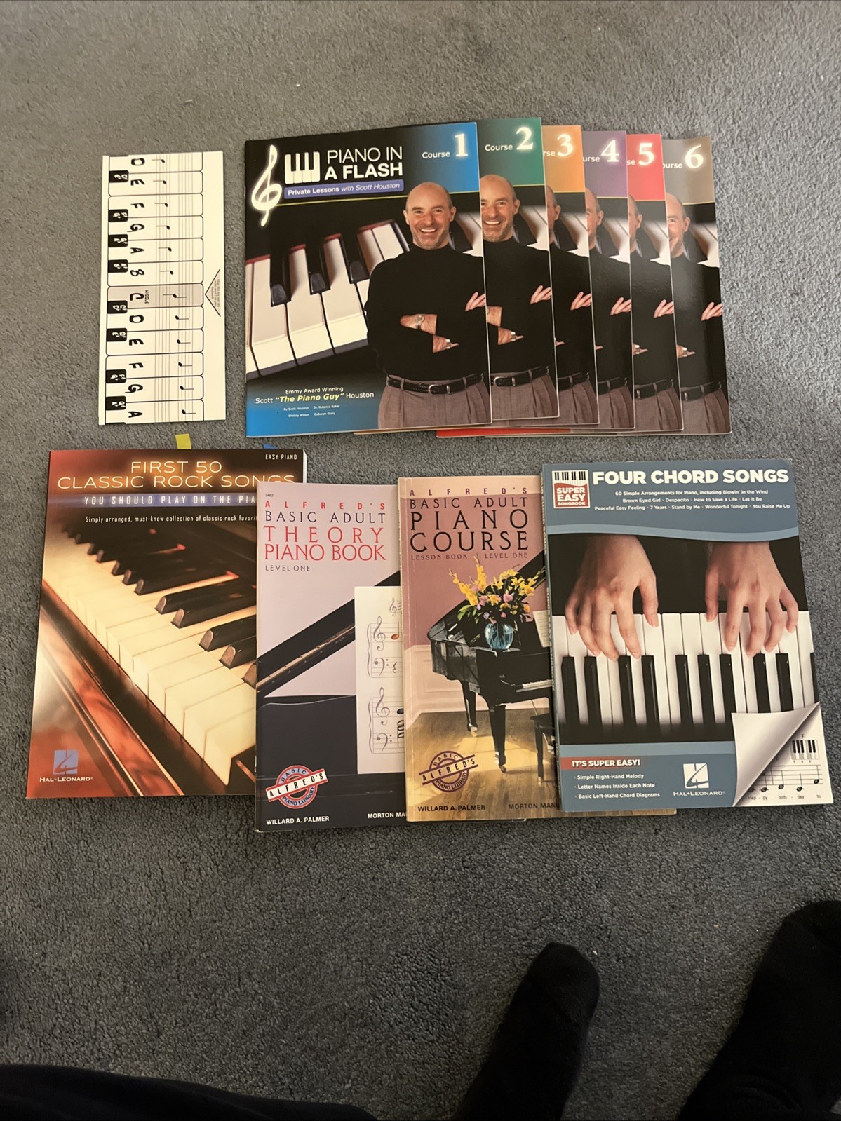 Scott Houston Piano In A Flash- 1-6 Course + 4 Bonus Song Books