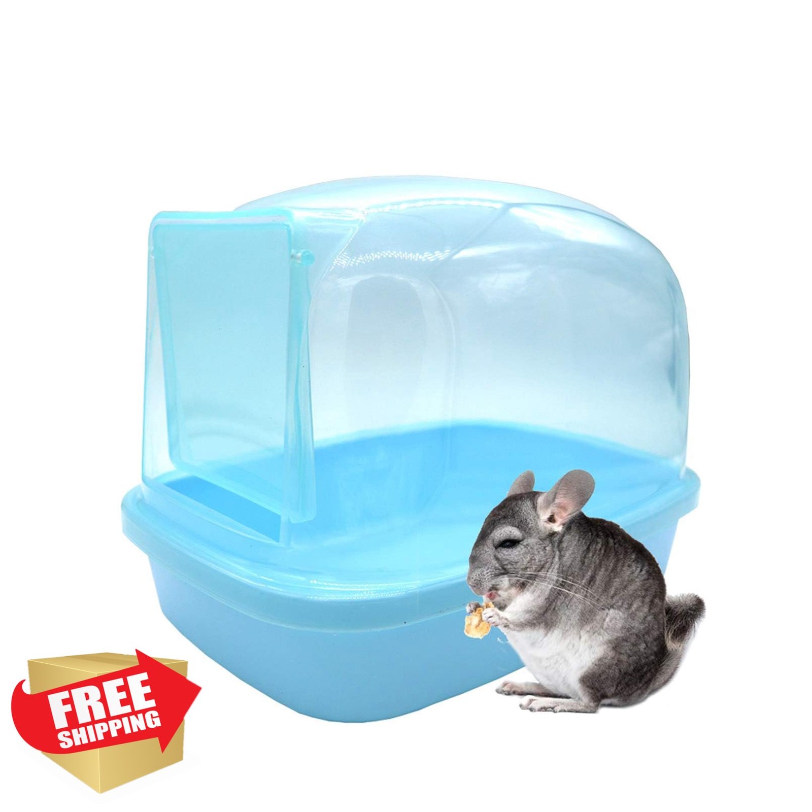 Kathson Dwarf Hamster Sand Bath House Blue