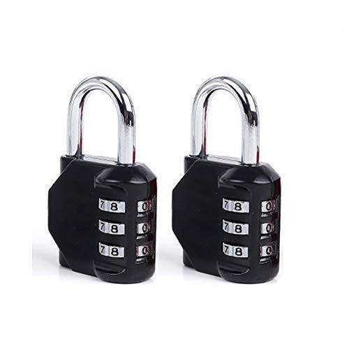 Padlock,2 Pack Combination Lock 3 Digit Padlock for Gym,Outdoor&School Locker...
