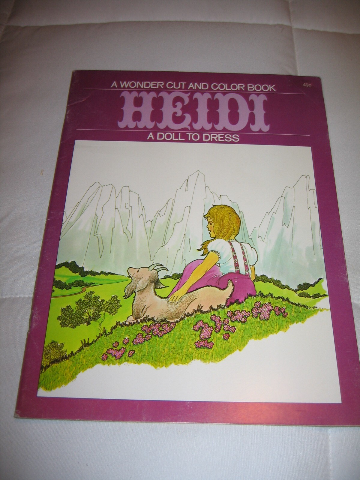 A Wonder Cut And Color Books 1971 Heidi Paper Dolls Un-Cut