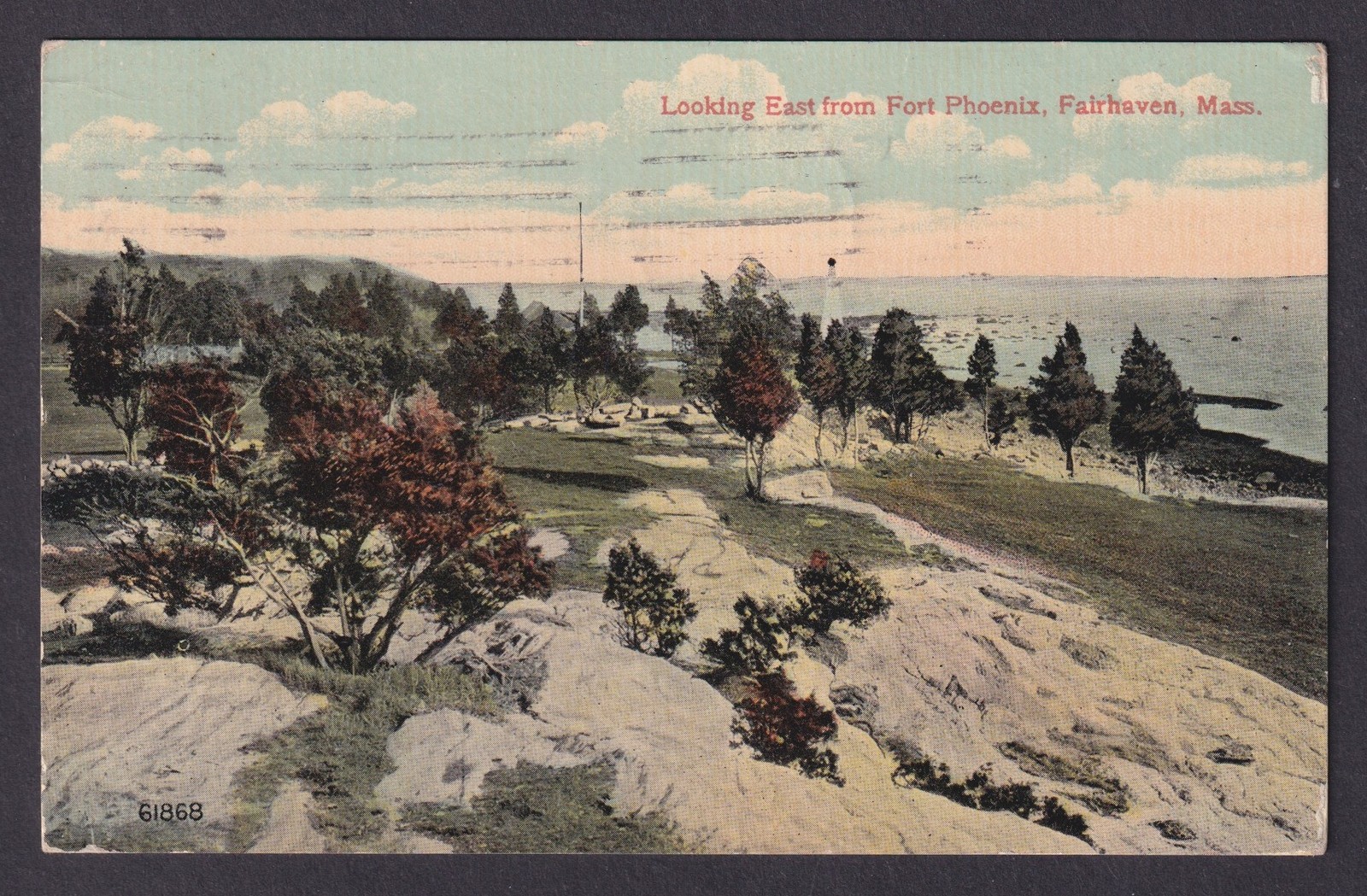 Postcard, United States, Fairhaven MA, Looking East from Fort Phoenix