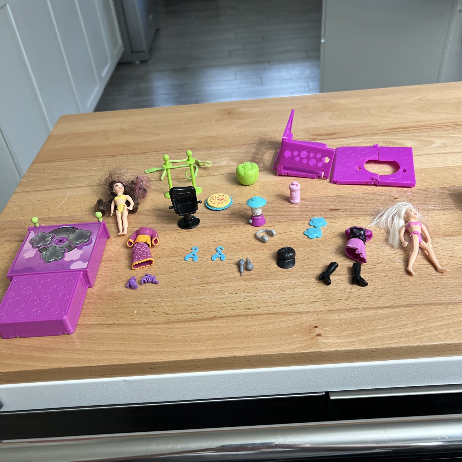 (240).   Vintage Polly Pocket Club Groove Party Bus Rock Roll Lights/Sound  Repl