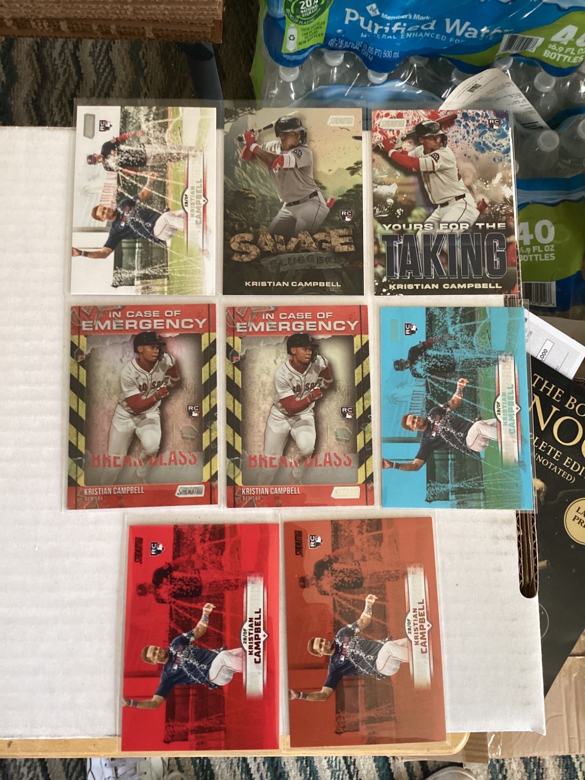 2025 Topps Stadium Club Kristian Campbell Rookie Card parallel lot of 8