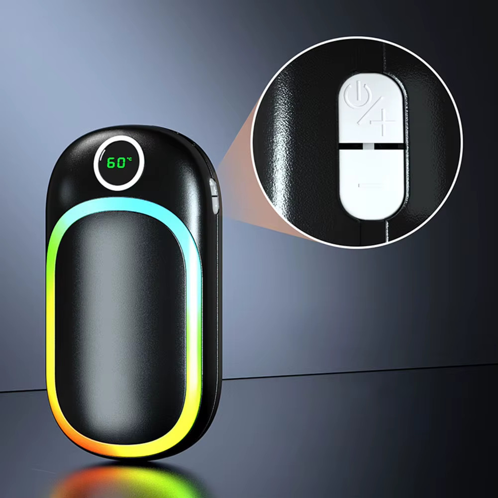 10000Mah USB Rechargeable Hand Warmers Power Bank Electric Handwarmers 3 Heat Le