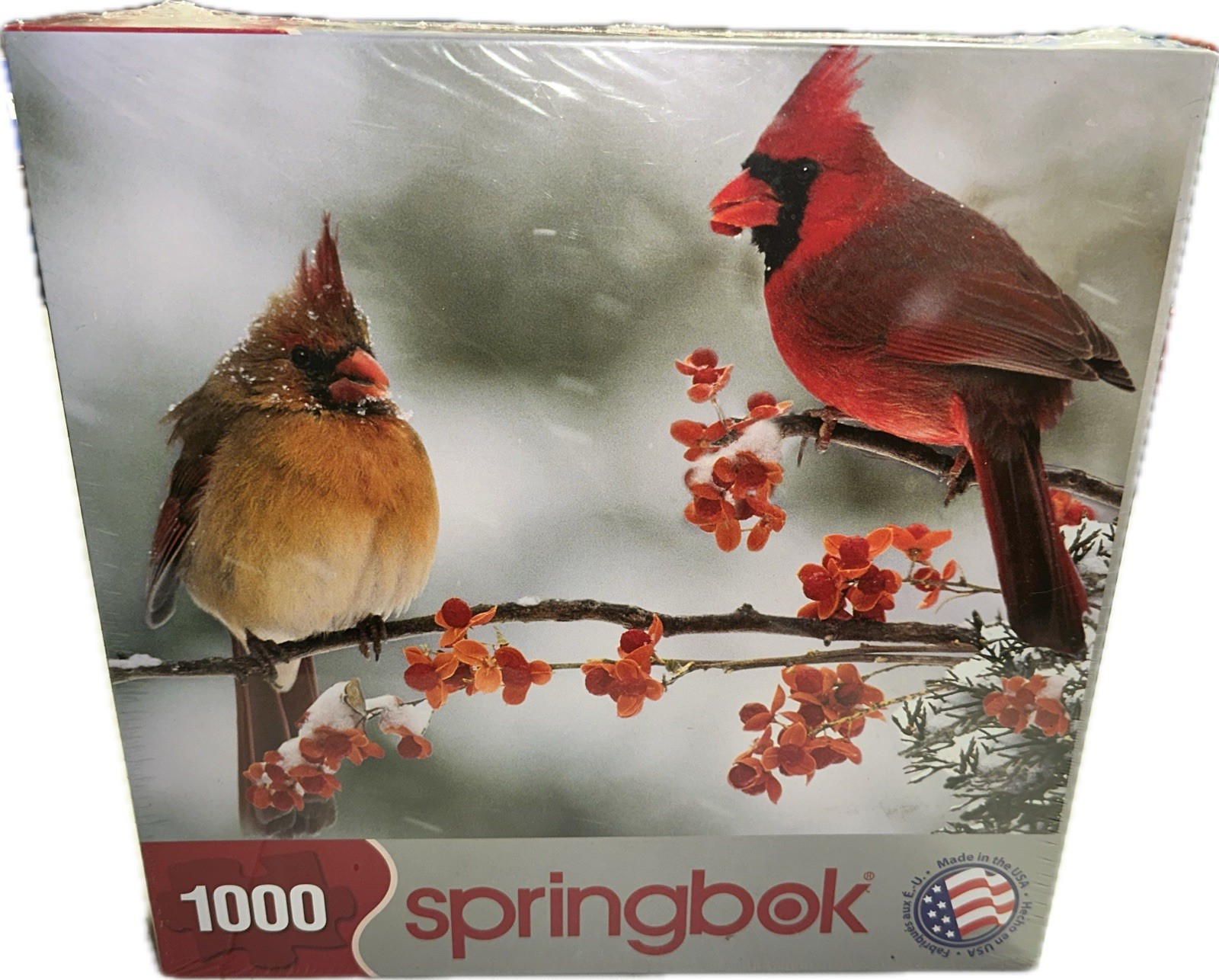 Springbok Puzzle 1000 Pcs Cardinal Couple  24" x 30" Sealed New