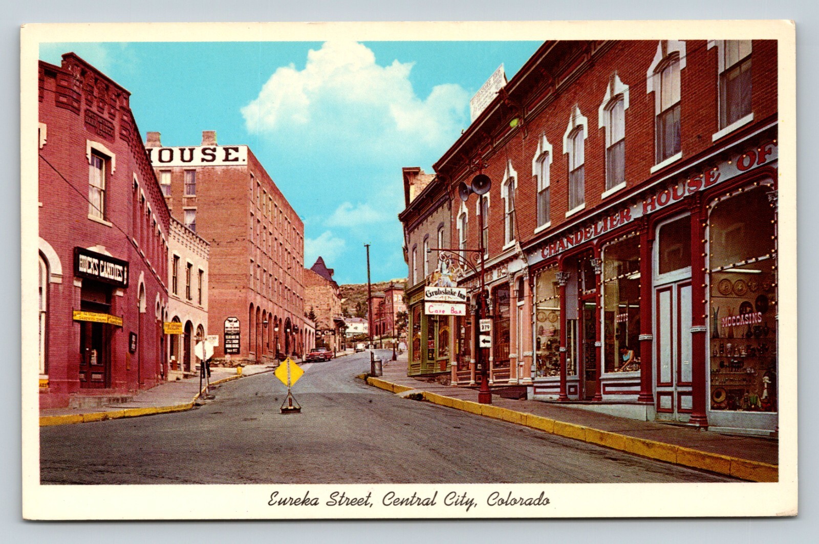Eureka Street Teller House Central City Colorado VINTAGE Postcard