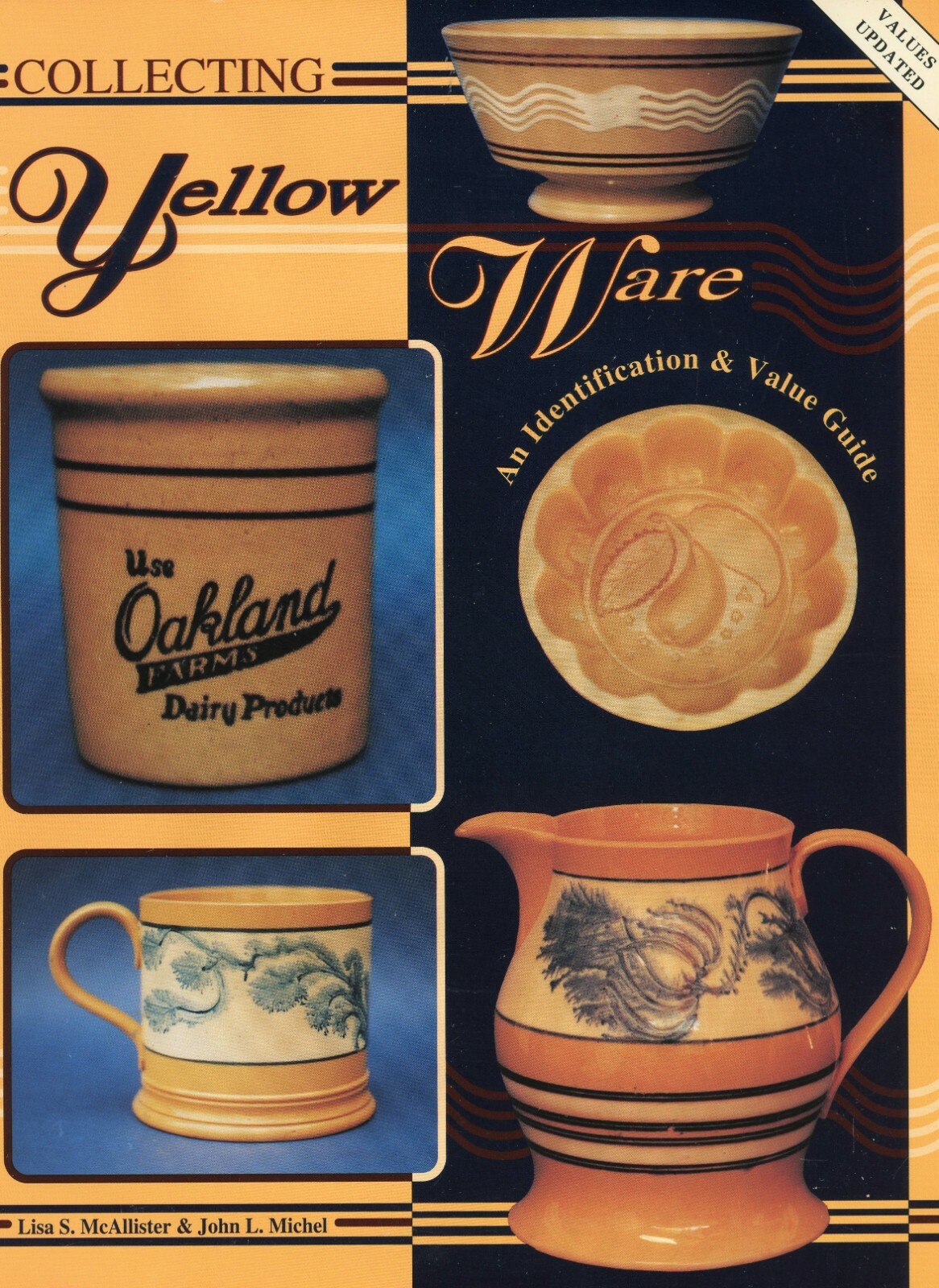 Antique Yellow Ware Stoneware Pottery - Types Makers Marks / Book + Values