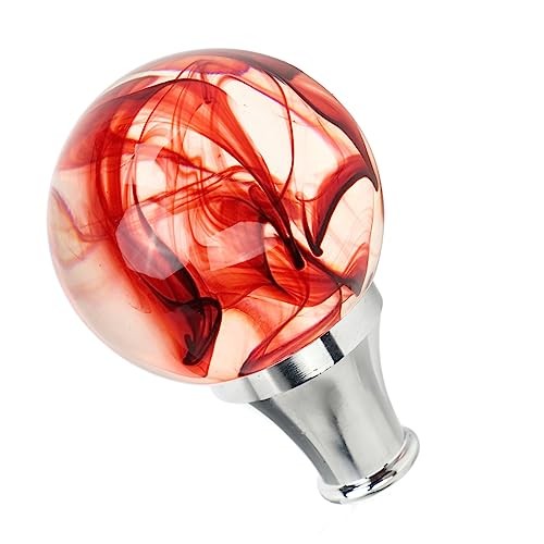 Universal Fit Gear Shift Knob with 3 Adapters - Enhance Driving Comfort for Red