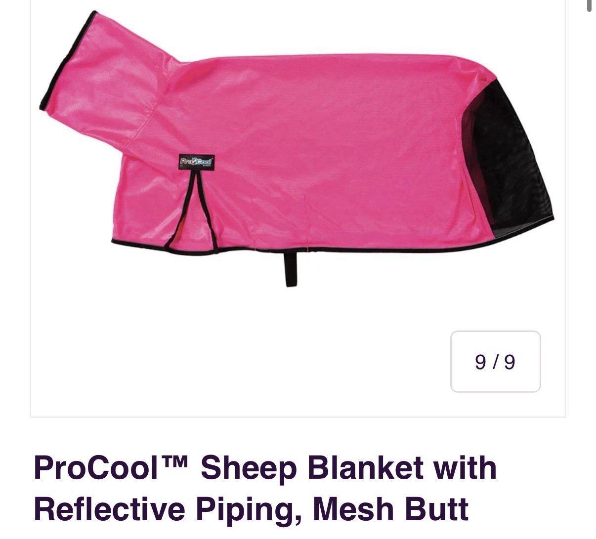 Weaver Livestock ProCool Mesh SHEEP GOAT BLANKET Breathable mesh Pink