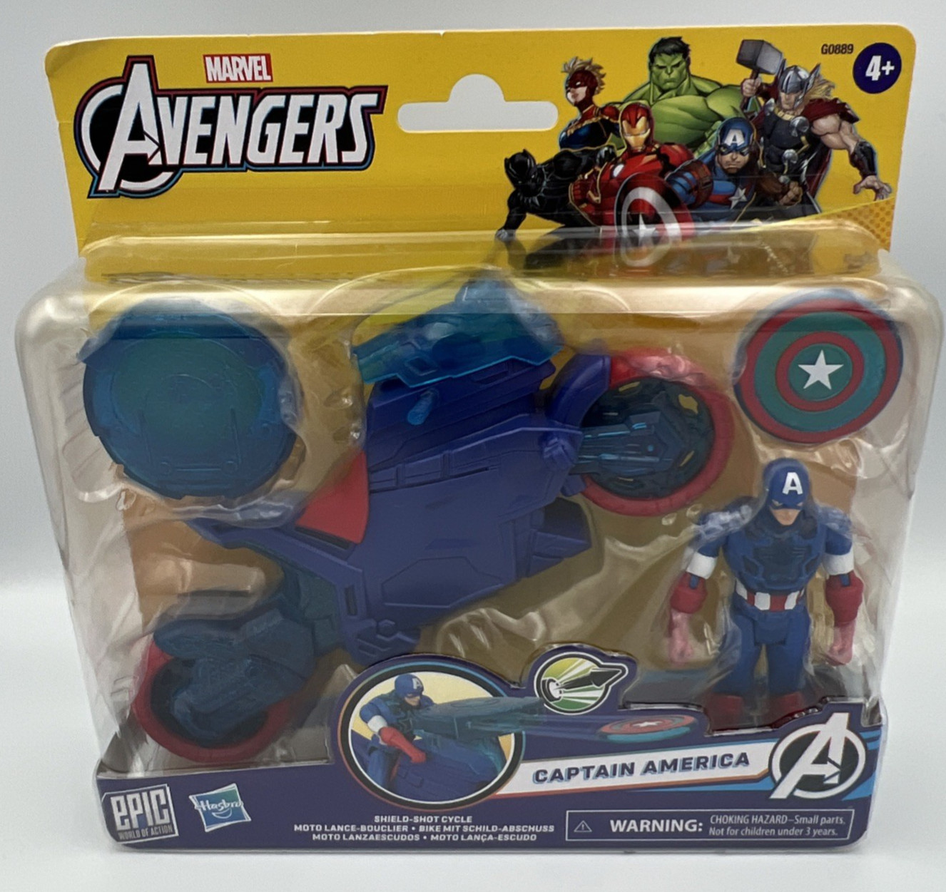 Marvel Avengers Captain America Shield-Shot Cycle Figure