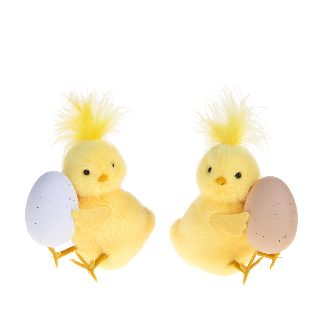 Pulcino Peluche Con Uovo 10cm