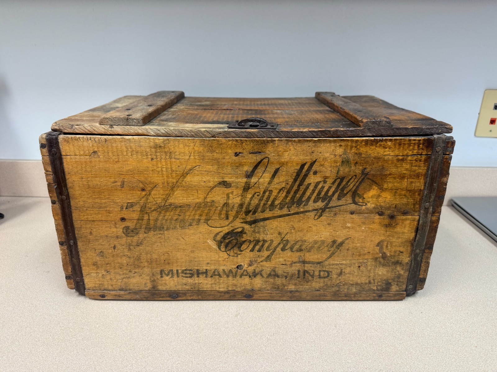 Kinsman & Schilling Vintage Wooden Shipping Crate from early 1900s