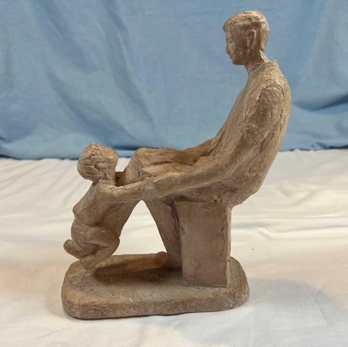 Father & Son Sculpture Best of Times by Austin Productions Klara Sever 1973 VTG