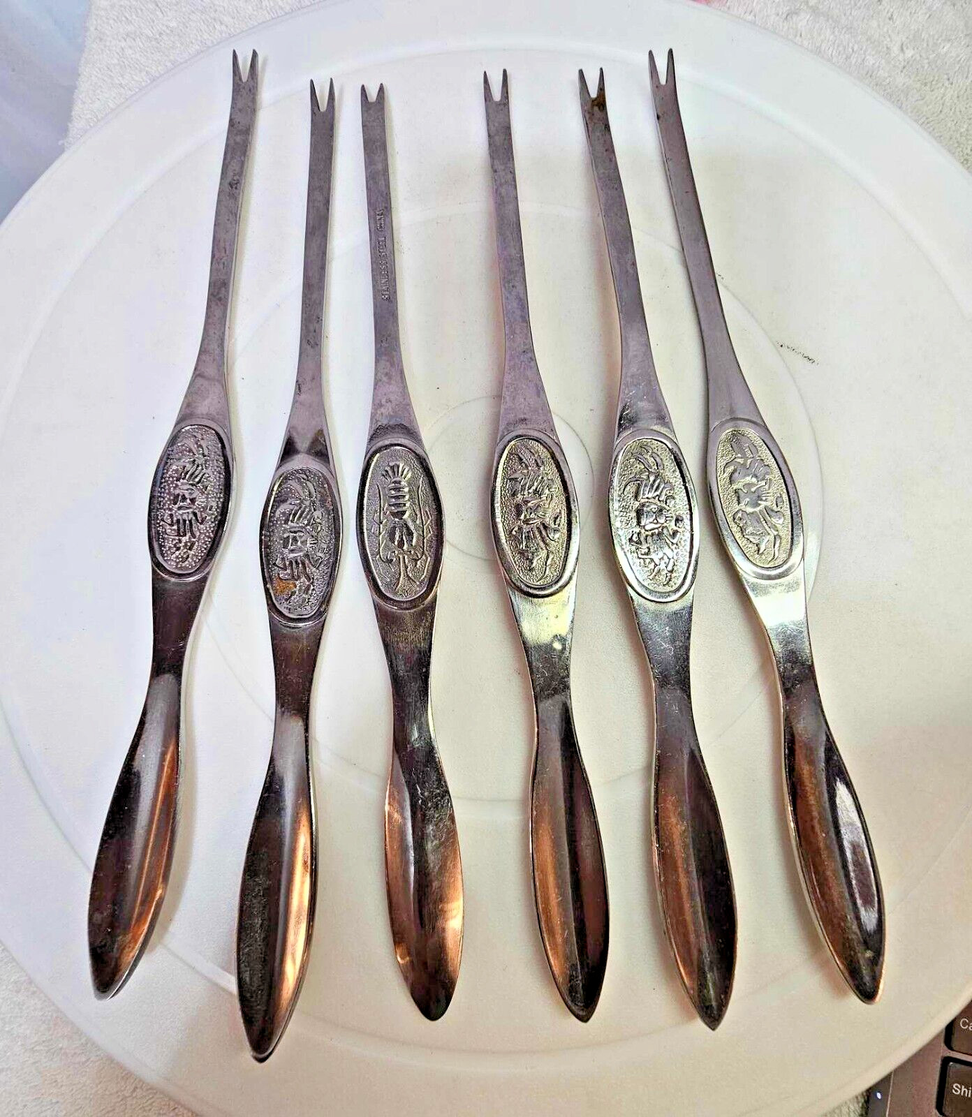 Set of 6- Stainless Steel Seafood Fork Shellfish Spoon Lobster Pick flatware-F10