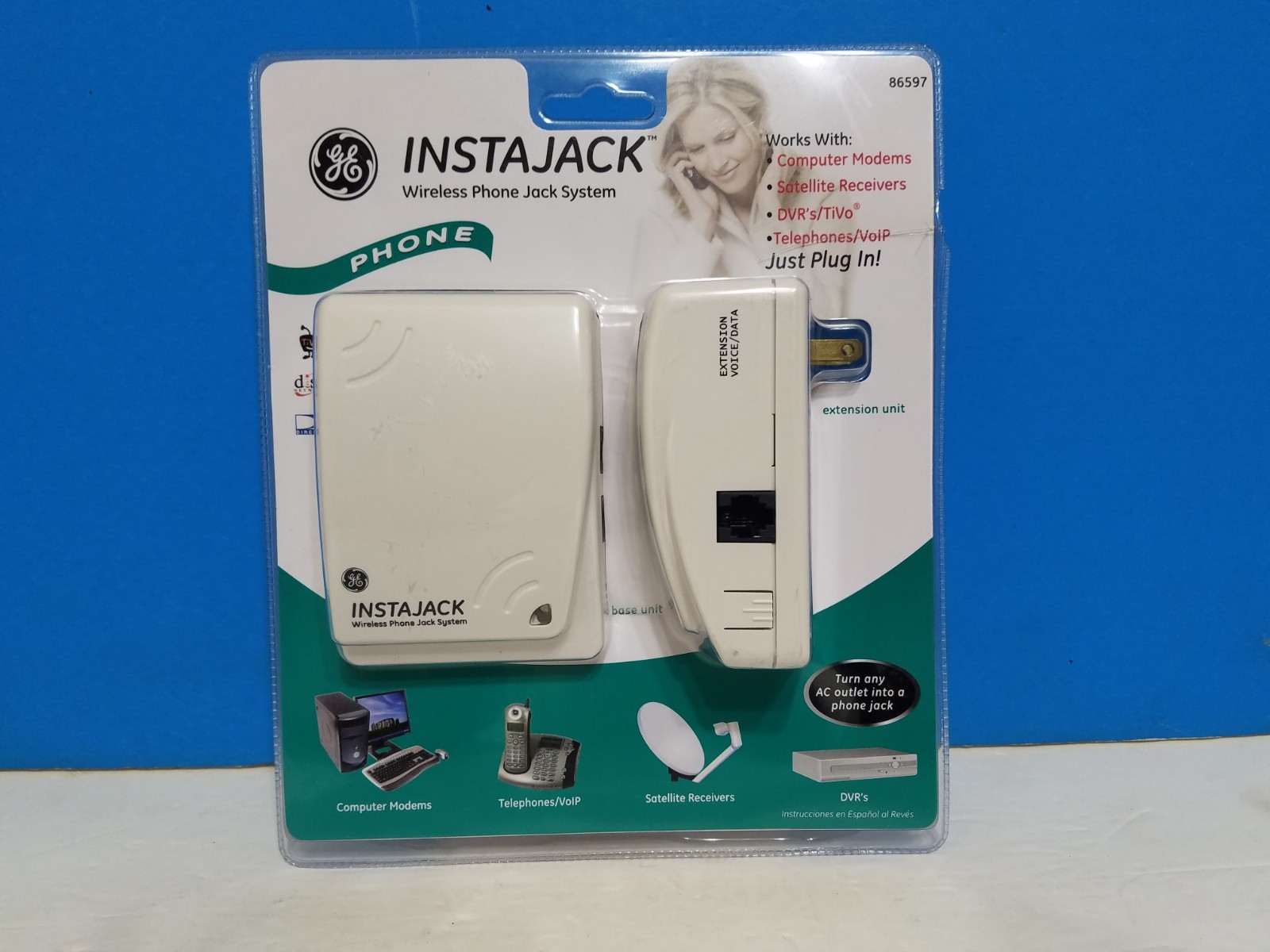 GE General Electric Instajack Wireless Phone Jack System 86597 Extension Unit