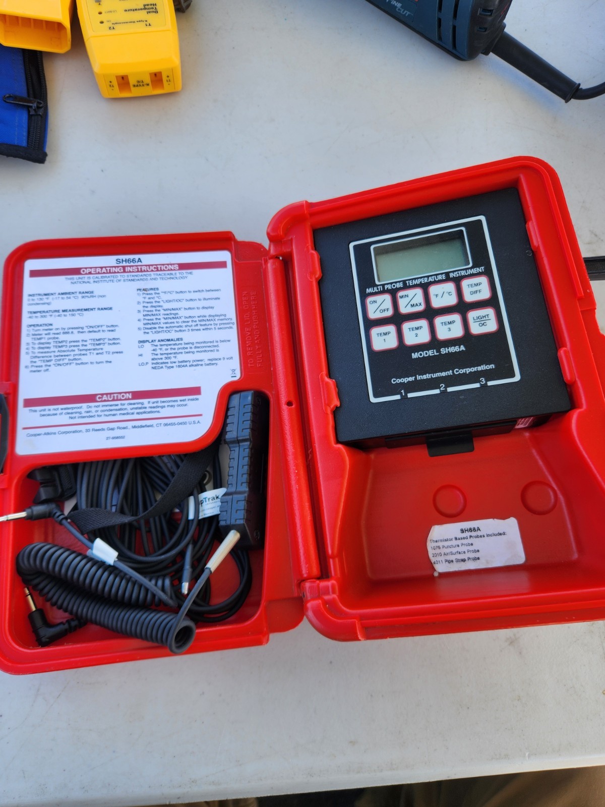 Cooper SH66A Digital Temperature Instrument Tester Thermometer