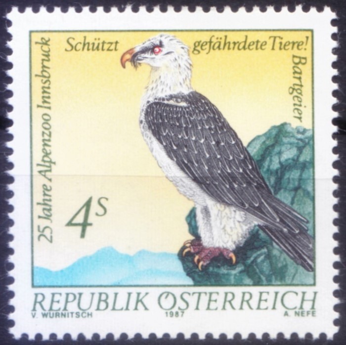 Austria 1987 MNH, Birds of Prey, Raptors, Vulture