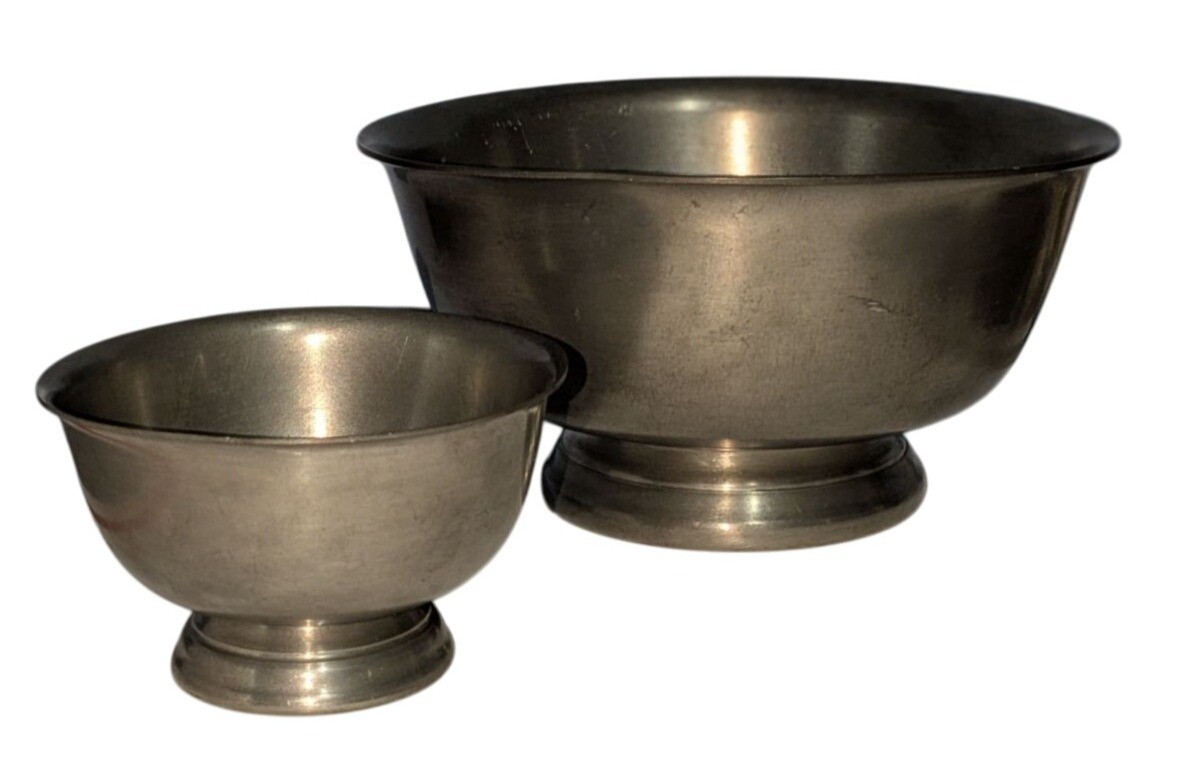 Paul Revere Reproduction Colonial Pewter Bowls Boardman International Pewter