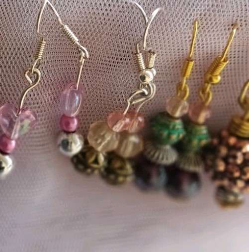 Handcrafted Beaded Dangle Earrings Multicolor Glass Hook Bohemian Women