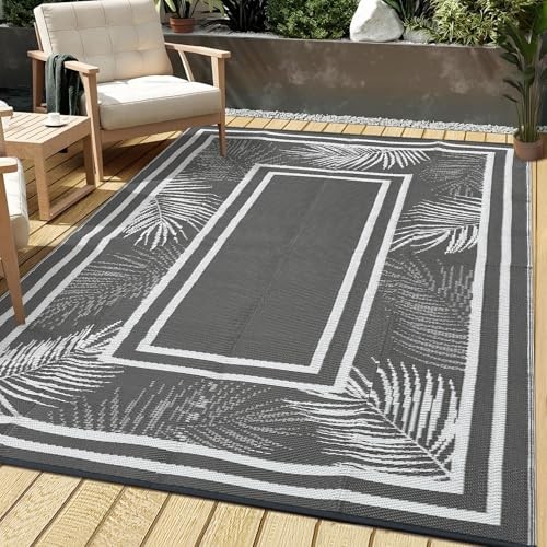  Outdoor Rug 8x10 Waterproof Patio Rug Reversible Camping Rugs Plastic Straw 