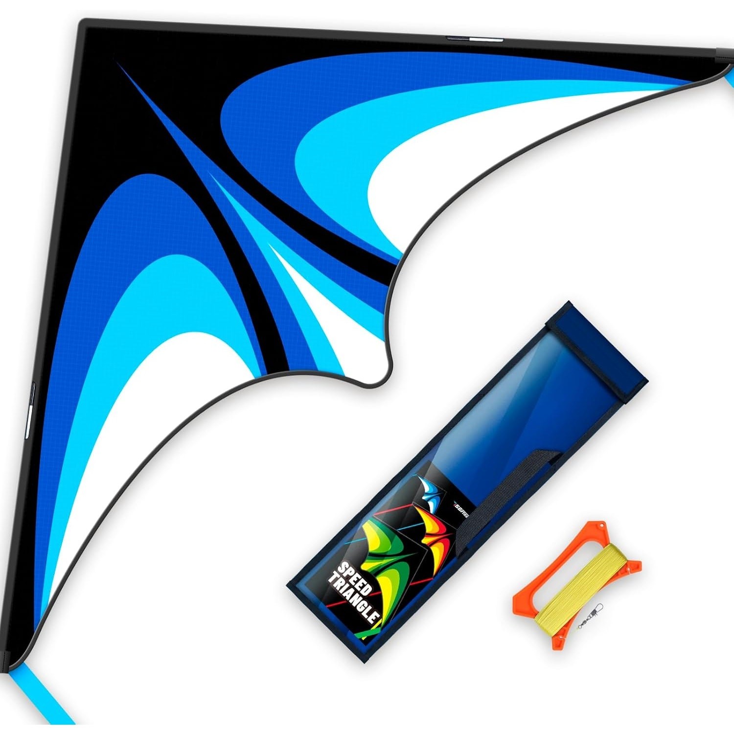 Large Delta Kite Easy to Fly for Kids Adults Beach Outdoor 60in Blue Kite