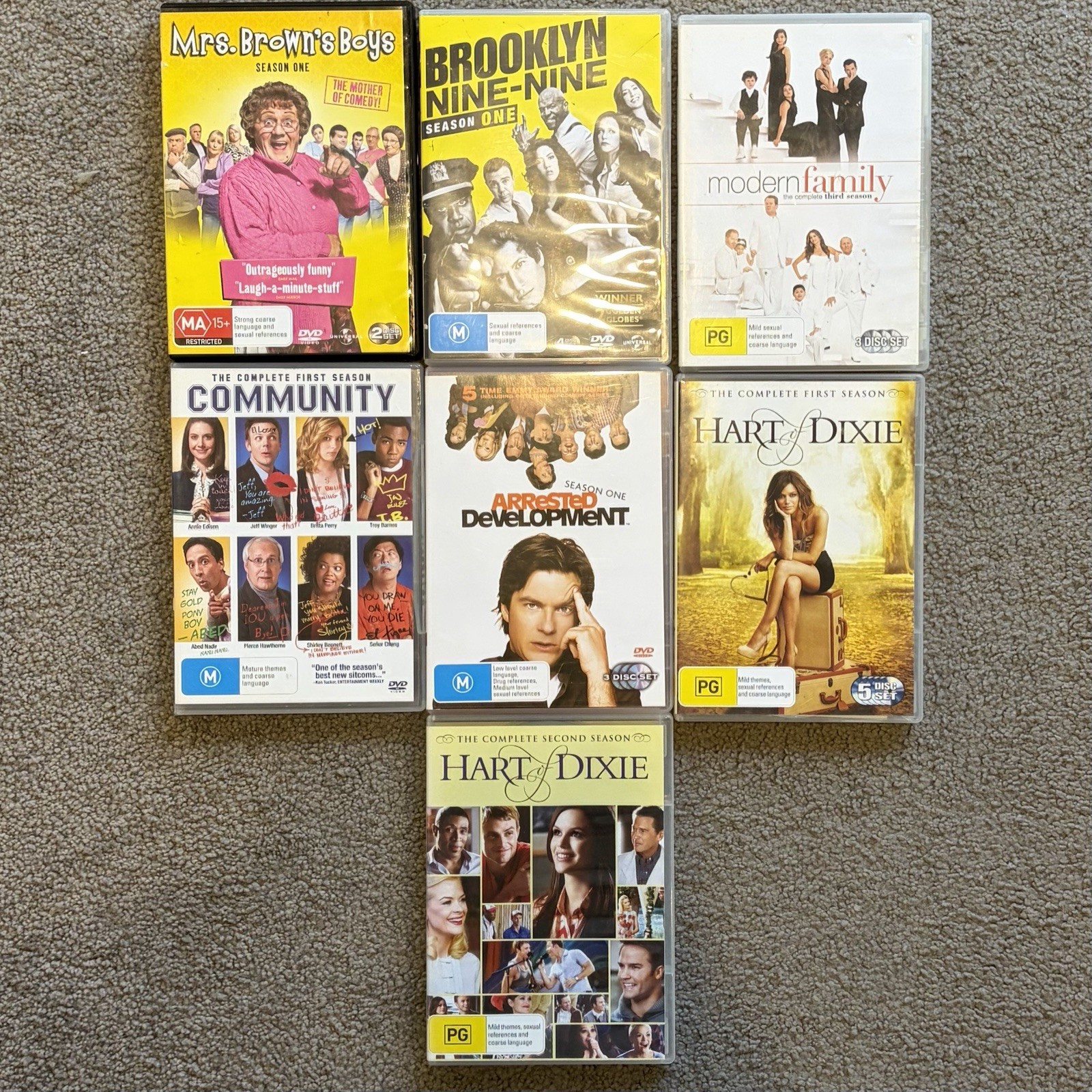 TV Comedy Series DVD Bundle Brooklyn Nine Nine Modern Family Community Arrested
