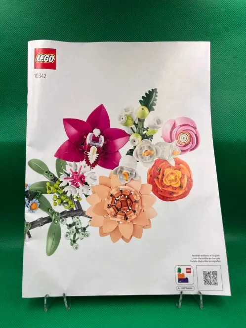 LEGO Botanicals Pretty Pink Flower Bouquet 10342 Book Only