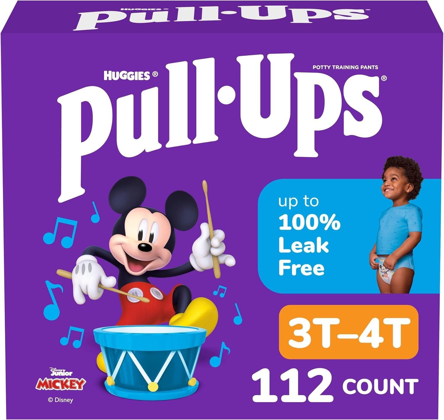 Pull-Ups Boys' Potty Training Pants, Size 3T-4T Training Underwear (32-40 lbs), 