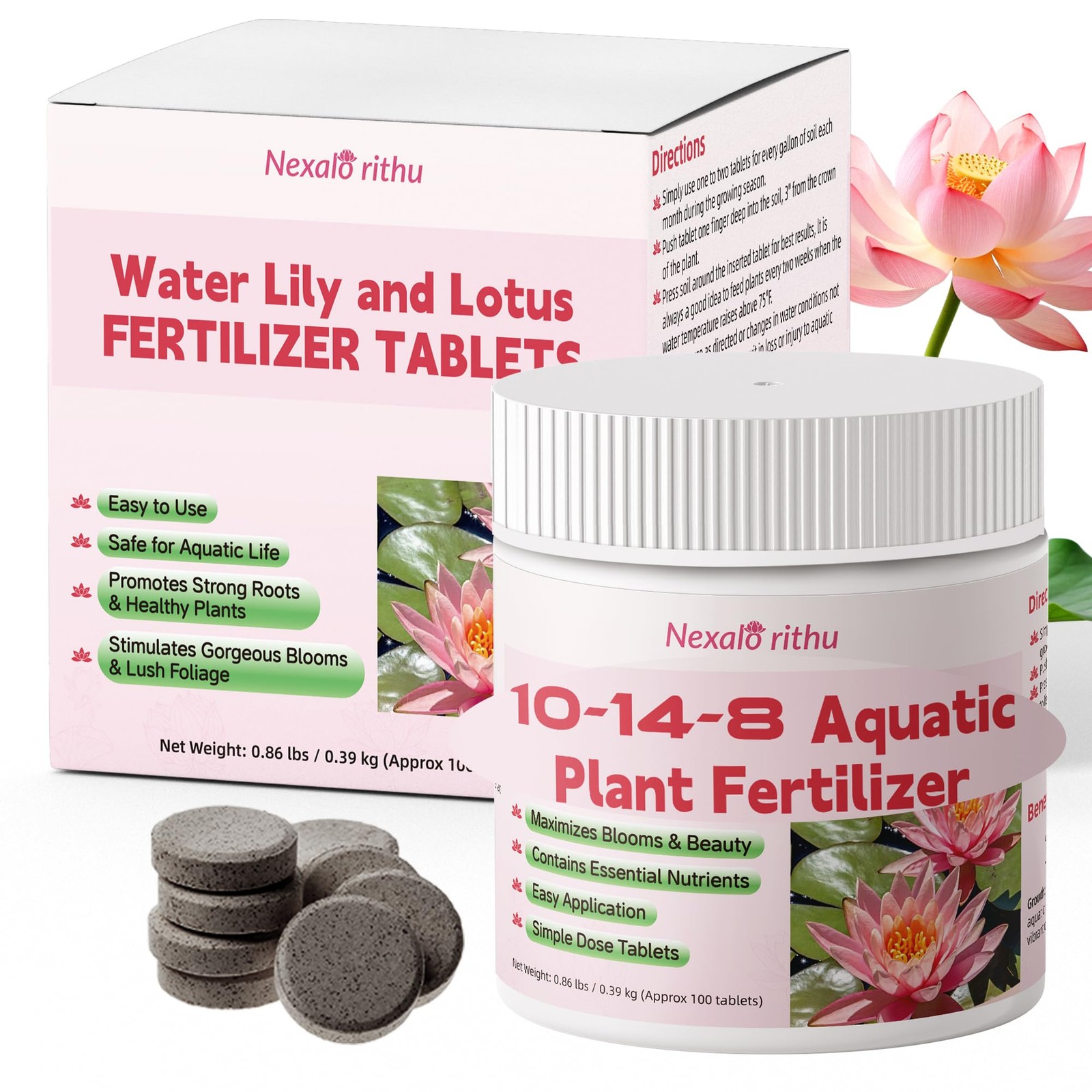 100 Tablets Aquatic Plant Water Lily Lotus Root Growth Fertilizer Fish Friendly