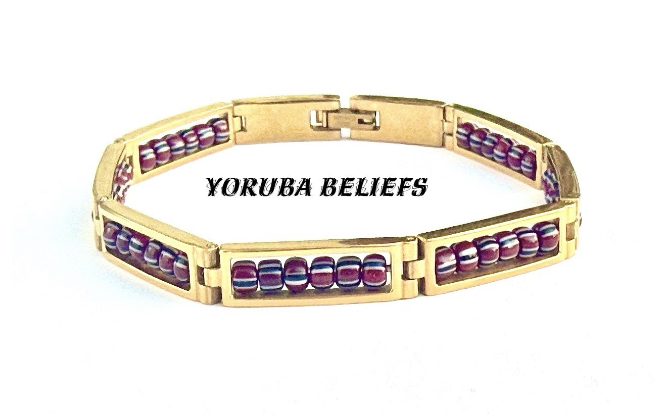 Oya Yanzan Abierto  ifa Ide Ilde Stainless steel Dorado religion 7”