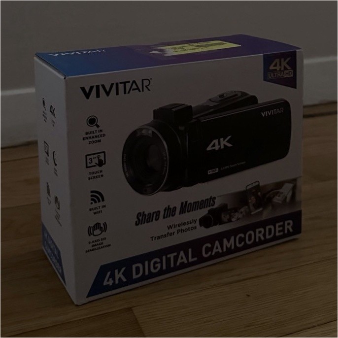 Vivitar 4K Ultra HD Handheld Camcorder 18x Zoom Touch Screen Night Vision Black