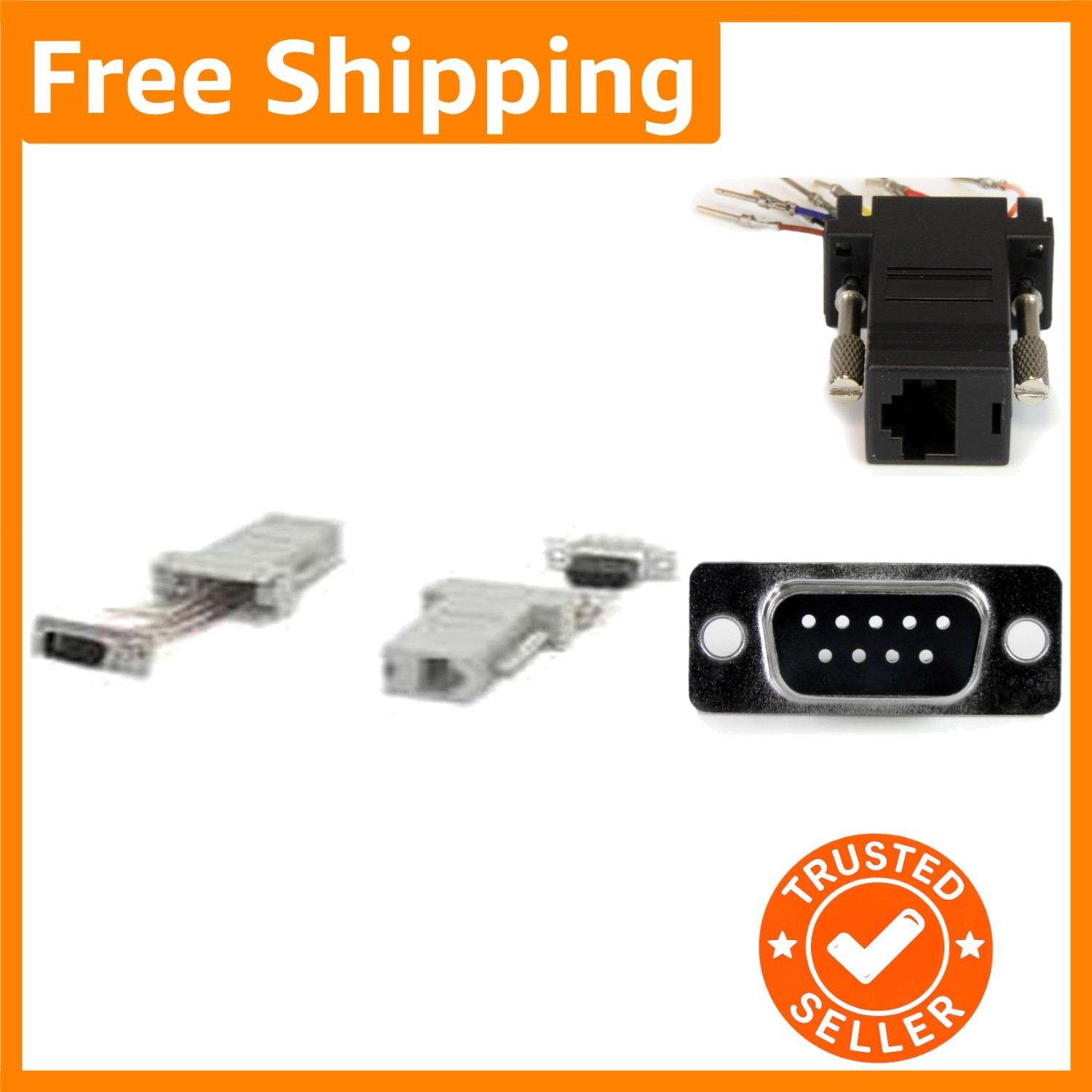 Lifetime  DB-9 to RJ45 Adapter - Reliable Serial Connectivity Solution
