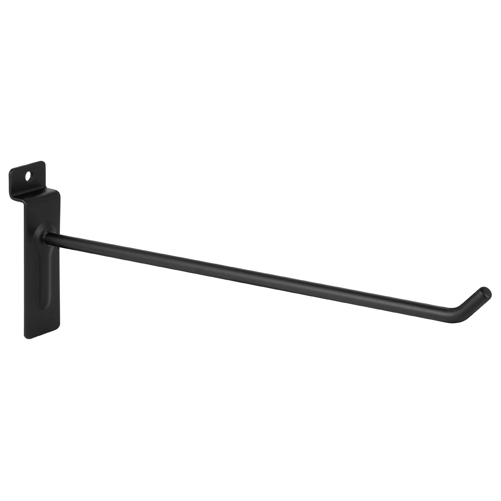 Polmart 10" Heavy Duty Slatwall Panel Hooks, Black 96Pack, 10inch
