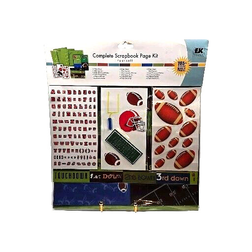 NIP Football Scrapbooking Page Kit 165 Piece Paper Stickers Borders Sports Craft