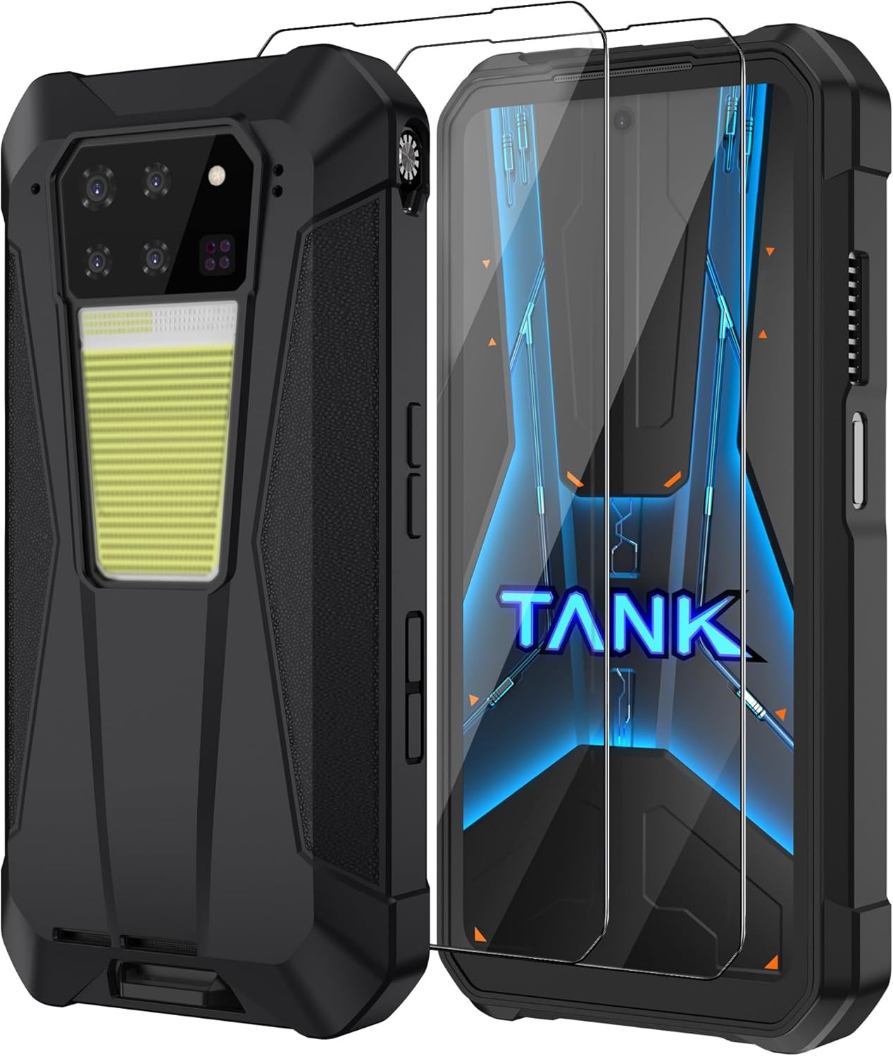 8849 Tank 3 Pro Phone Case, Anti-Slip Soft Silicone Protective Case Cover Black