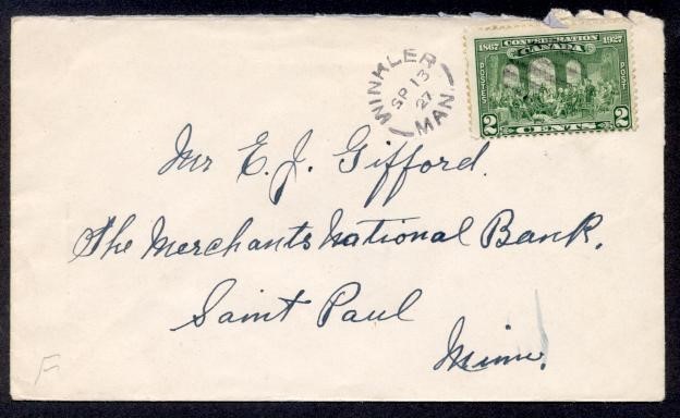 WINKLER MAN 1927 VF SPLIT CIRCLE TO USA