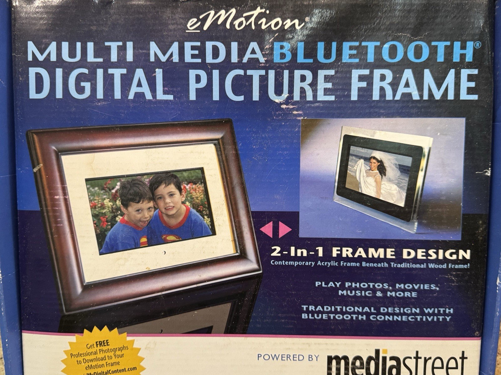Multimedia Bluetooth Digital Picture Frame emotion  2 Frame Options 😊 NICE 😊