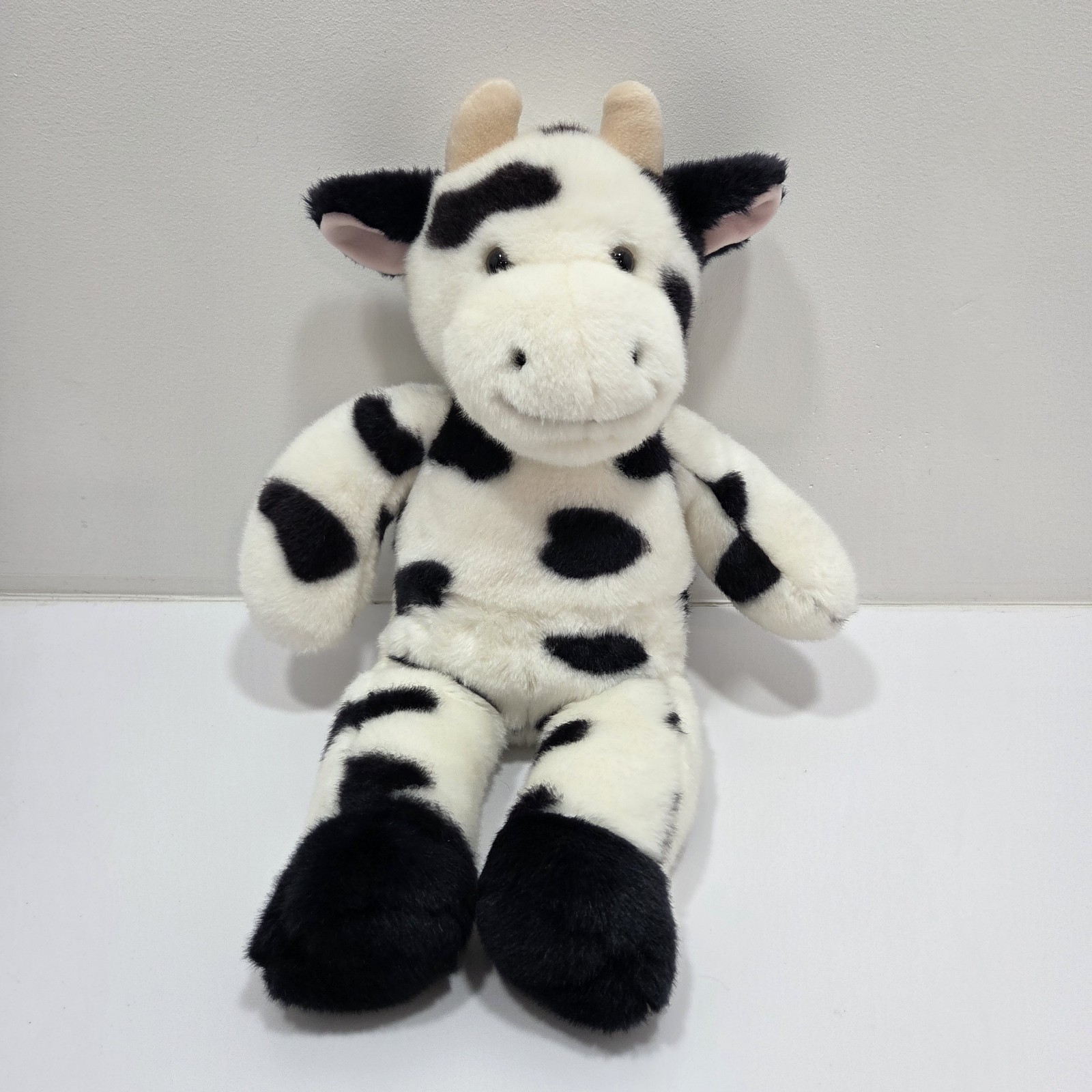Build A Bear Holstein Cow Black White Retired Vintage 18” Plush Stuffed Animal
