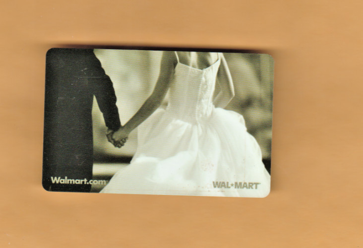 Collectible 2004 Walmart Gift Card - Wedding  Bride and Groom - No Cash Value