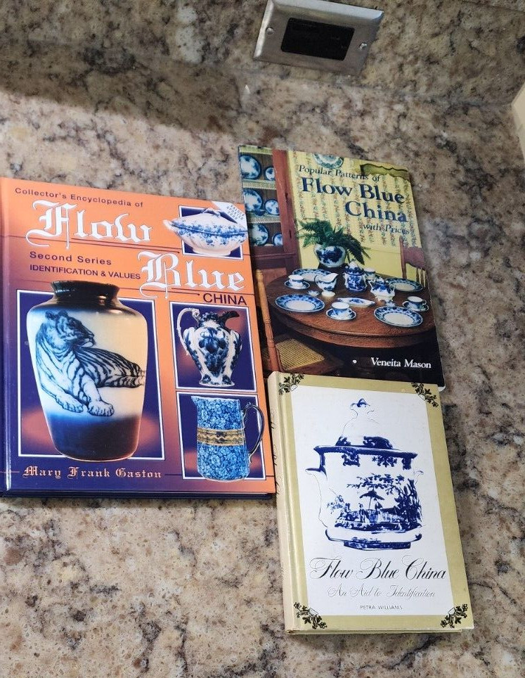 Flow Blue China Pottery Identification Price Guide Books Encyclopedia Lot of 3