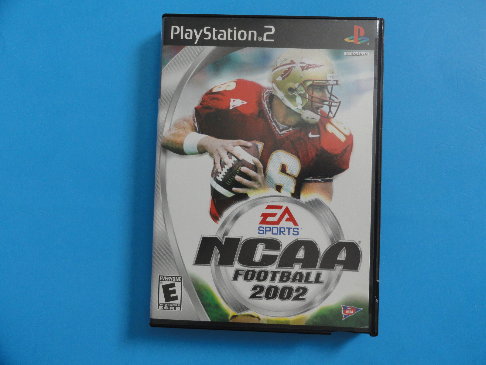 PS2 NCAA FOOTBALL 2002 - ORIGINAL COVER ART IN BLOCKBUSTER VIDEO CASE