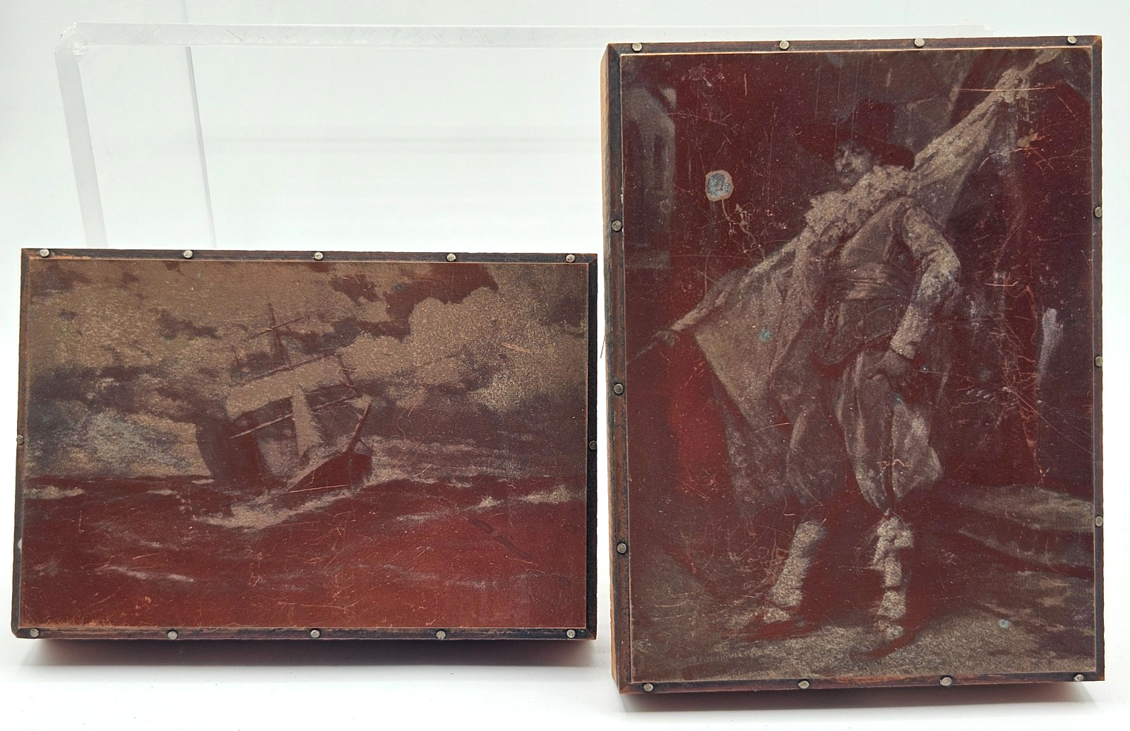 2 Antique Copper Printing Plates